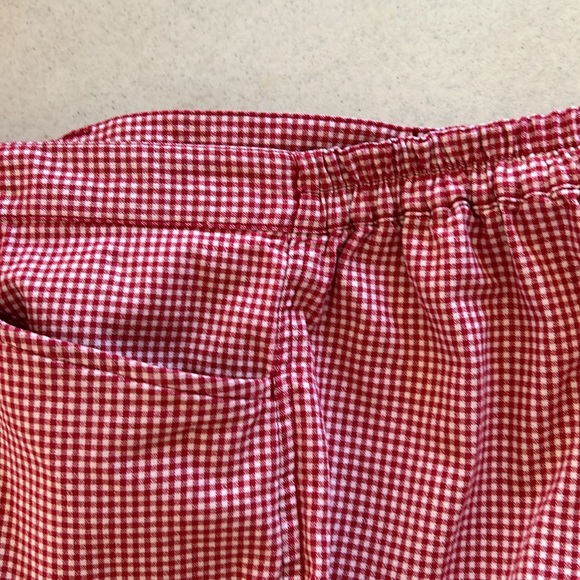 Rafaela Women’s Red Checked Pants Slacks Spring Elastic Waist Sides Size 20W - Picture 8 of 10